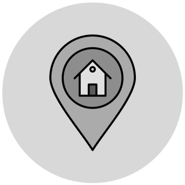 konum pin simgesi, vektör illüstrasyonu