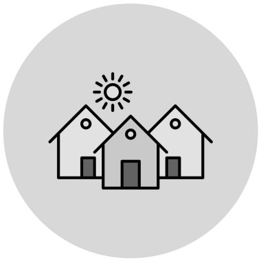 Ev. Web simgesi basit illüstrasyon