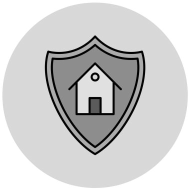 kalkan ikon vektör illüstrasyonu