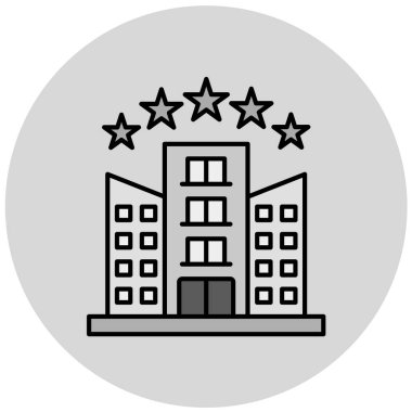 Otel simgesi vektör illüstrasyonu