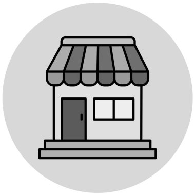 Dükkan. Web simgesi basit illüstrasyon