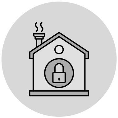 Ev. Web simgesi basit illüstrasyon