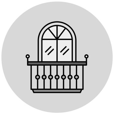 Modern mimarinin vektör çizimi ve yapı simgesi