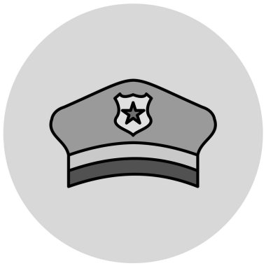 Polis şapka vektör simgesi