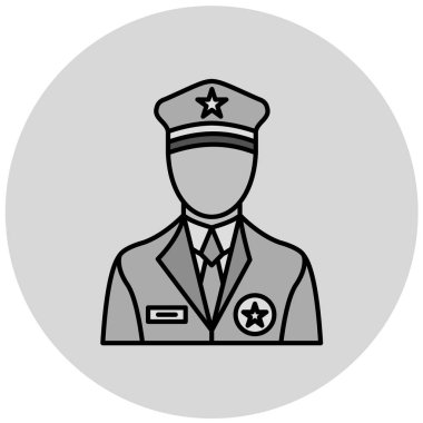 Bir polis memuru simgesinin vektör çizimi