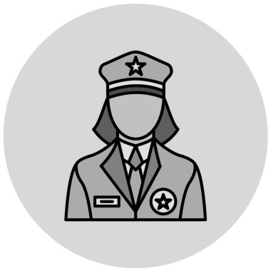 Bir polis memuru simgesinin vektör çizimi