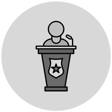 Podyum. Web simgesi basit illüstrasyon