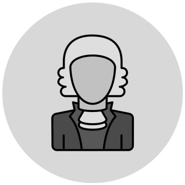 Moda Biçimli Avatar Simgesi İzole Arkaplan