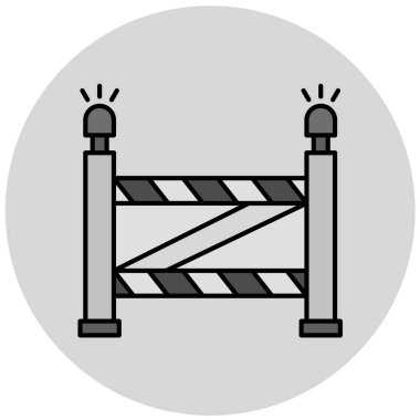 Beyaz arkaplanda bariyer simgesi