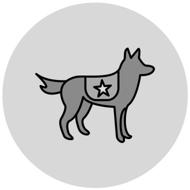 Köpek. Web simgesi basit illüstrasyon