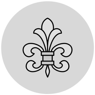 Çiçek simgesinin vektör illüstrasyonu