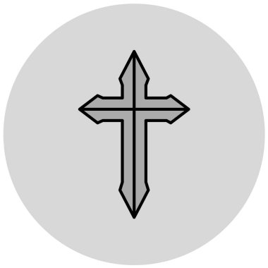 Bir çapraz simgenin vektör illüstrasyonu