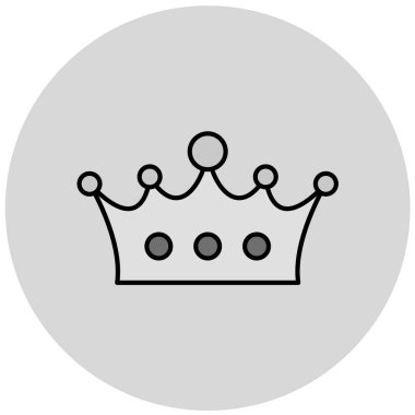 taç simgesi vektör illüstrasyonu