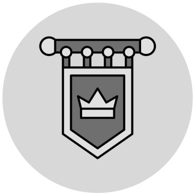 Modern b 'nin vektör illüstrasyonu kral simgesinden yoksun