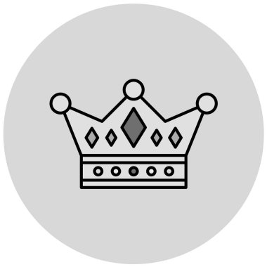 taç simgesi vektör illüstrasyonu