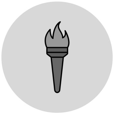 Meşale simgesi, vektör çizimi