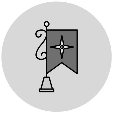 Bayrak simgesi. Düz dizayn. vektör illüstrasyonu.