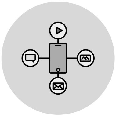 seo modern simgesinin vektör illüstrasyonu