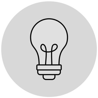 Ampul. Web simgesi basit illüstrasyon