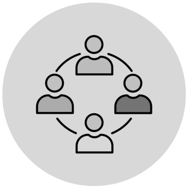 iş ekibi simgesi, vektör illüstrasyonu