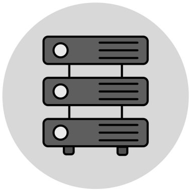 Sunucu. Web simgesi basit illüstrasyon