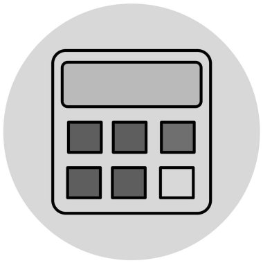 Hesap makinesi simgesi. Web için iş ve finans vektör simgelerinin basit illüstrasyonu