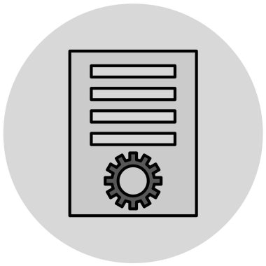 Belge. Web simgesi basit illüstrasyon