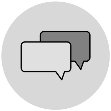 Moda Biçimli Sohbet Simgesi İzole Arkaplan