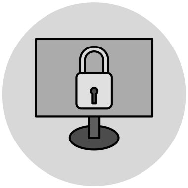 Modern güvenlik simgesinin vektör illüstrasyonu