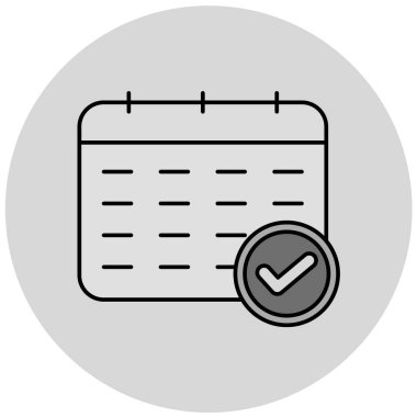 Takvim simgesi, vektör çizimi