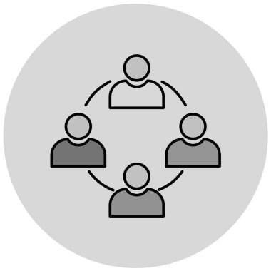 iş ekibi simgesi, vektör illüstrasyonu