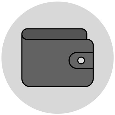 Cüzdan. Web simgesi basit illüstrasyon