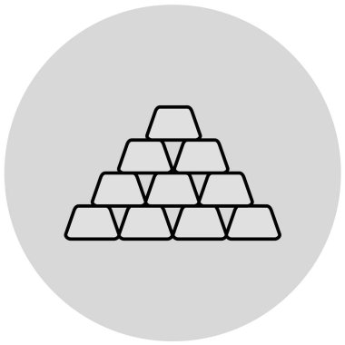 Altın külçeleri ikonu. vektör illüstrasyonu