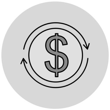 Dolar işareti simgesi, vektör çizimi