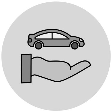 araba simgesi vektör illüstrasyonu