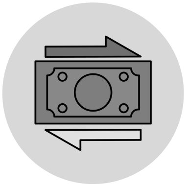 Para için. Web simgesi basit illüstrasyon