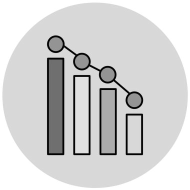 iş grafiği simgesi, vektör illüstrasyonu