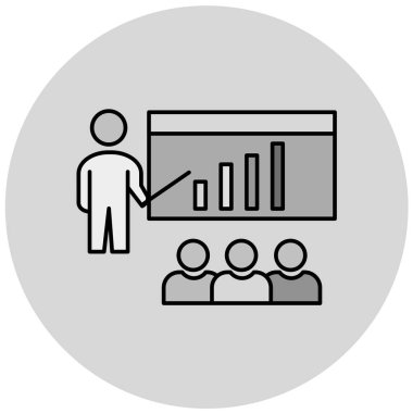 sunum simgesi vektör illüstrasyonu