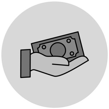 Para için. Web simgesi basit illüstrasyon