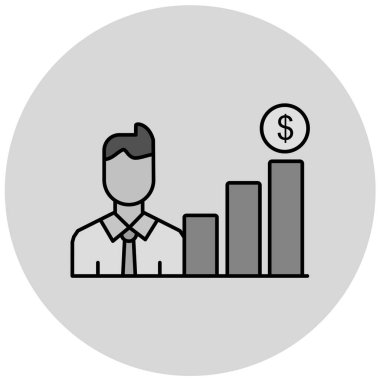 iş adamı simgesi vektör illüstrasyonu