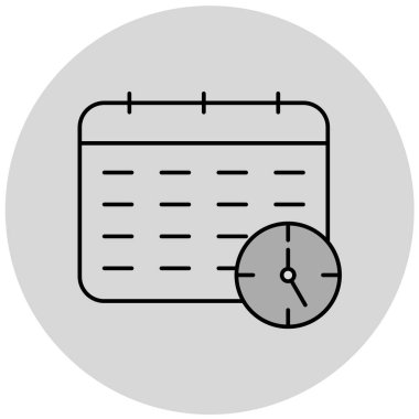 Takvim simgesi, vektör çizimi