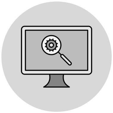 Bilgisayar. Web simgesi basit illüstrasyon