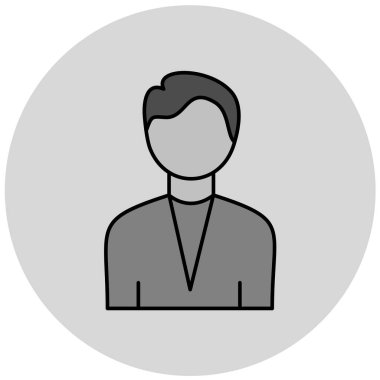 Erkek ikonu. erkek avatar kişi insanlar vektör illüstrasyon.