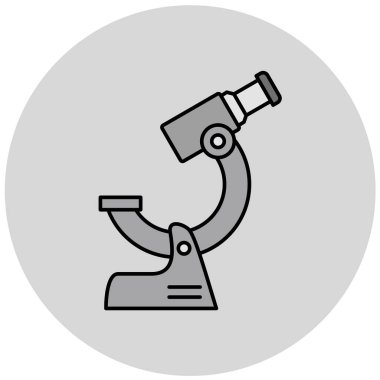 Mikroskop. Web simgesi basit illüstrasyon