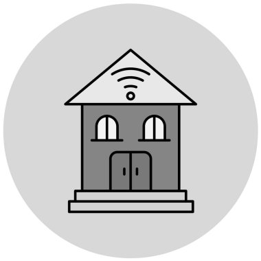 Modern ev simgesinin vektör illüstrasyonu