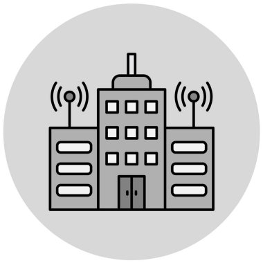 Modern yapı simgesinin vektör illüstrasyonu