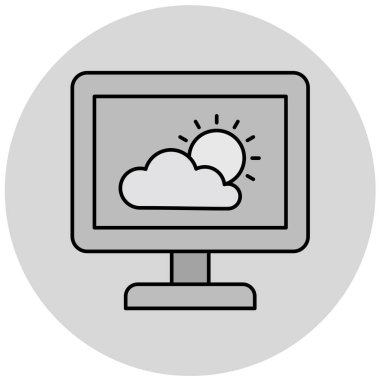 hava vektörü simgesi modern basit illüstrasyon