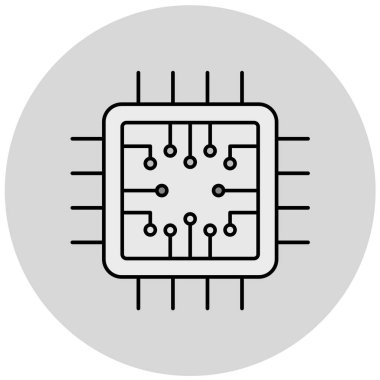 Devre kartı simgesi. vektör illüstrasyonu