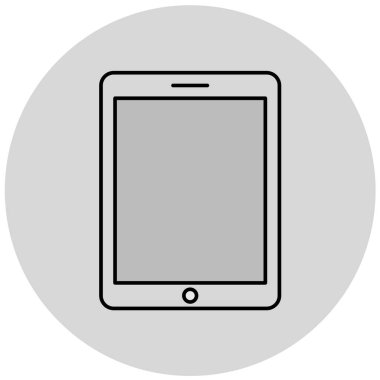 tablet pc simgesi. düz dizayn biçimi 10
