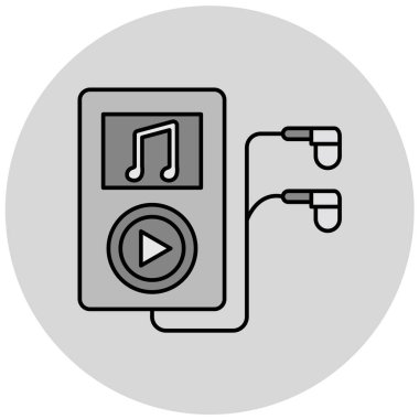 Müzik Oynatıcı Simgesi Moda Biçiminde İzole Arkaplan